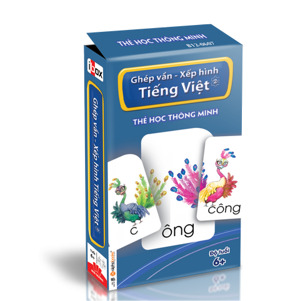 Thẻ học thông minh: Ghép vần - Xếp hình tiếng Việt 2 (Độ tuổi 6+)