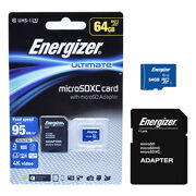 Thẻ nhớ Energizer Ultimate micro SDXC 64GB Class10 UHS-I - 95MB/s FMDAAU064A