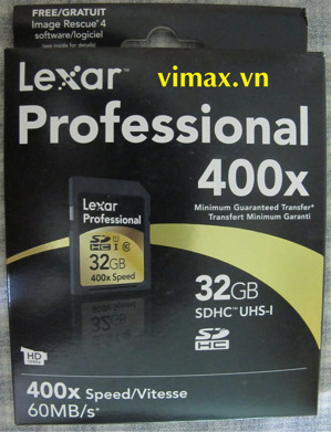 Thẻ nhớ Lexar SDHC 32GB Professional 400x UHS-I 60MB/s