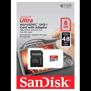 Thẻ nhớ SanDisk MicroSD Ultra 8GB 48Mb/s 320x