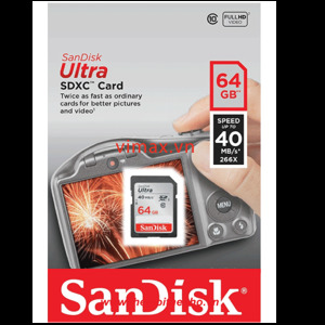 Thẻ nhớ SanDisk SDXC Ultra 64GB 40Mb/s