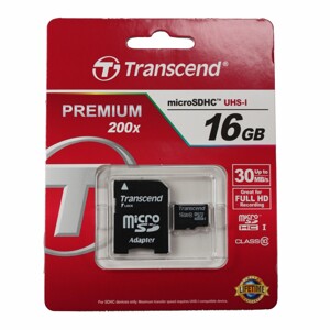 Thẻ nhớ Transcend MicroSDHC UHS-I 16GB 30MB/s