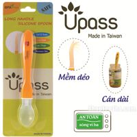 Thìa ăn dặm silicon siêu mềm cán dài UPASS UP3028 (UP3029) - màu YC, YH, YL, YX