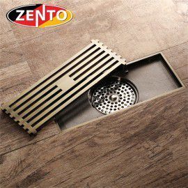 Thoát sàn chống mùi Antique Brass Zento ZT548-A (83x200mm)