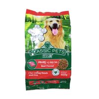 Thức ăn hạt cho chó trưởng thành classic pets 400g- Vị thịt bò