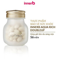 Thực phẩm bảo vệ sức khỏe innerb aqua rich doubleup (giúp giữ ẩm da sáng mịn từ axit hyaluronic) lọ 56 viên