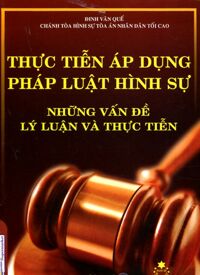 Thực Tiễn Áp Dụng Pháp Luật Hình Sự - Những Vấn Đề Lý Luận Và Thực Tiễn