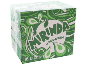 Thùng 12 chai nước ngọt Mirinda vị soda kem 1.5 lít