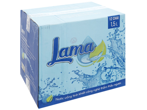 Thùng 12 chai nước tinh khiết Lama 1.5 lít