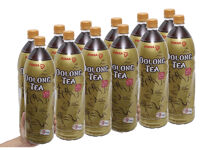 Thùng 12 chai trà ô long Pokka không đường 1.5 lít