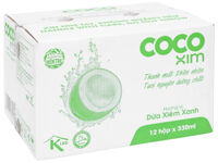 Thùng 12 hộp nước dừa xiêm xanh Cocoxim 330ml