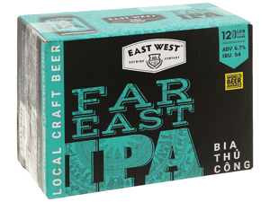 Thùng 12 lon bia East West Far East IPA 330ml