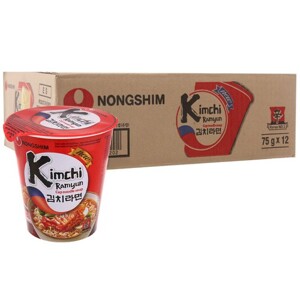 Thùng 12 ly mì Nongshim kimchi ramyun 75g