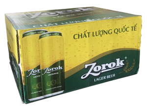 Thùng 20 lon bia Zorok Lager 500ml