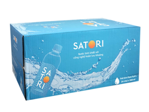 Thùng 24 chai nước tinh khiết Satori 350ml