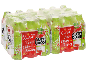 Thùng 24 chai sữa trái cây Nutriboost hương dâu 297ml