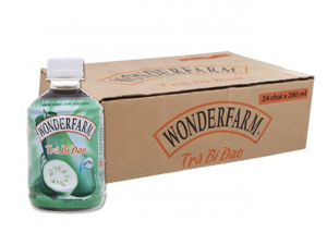 Thùng 24 chai trà bí đao Wonderfarm 280ml