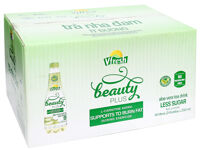 Thùng 24 chai trà nha đam Vfresh Beauty Plus ít đường 350ml