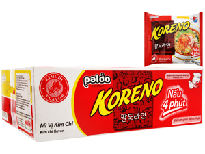 Thùng 24 gói mì Koreno vị kim chi 100g