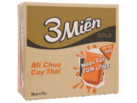 Thùng 24 ly mì 3 miền gold tôm chua cay đặc biệt 65g