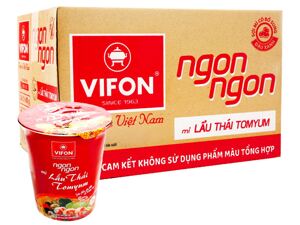 Thùng 24 ly mì ngon ngon lẩu thái Tomyum Vifon 60g/ly