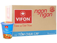 Thùng 24 ly mì Vifon Ngon Ngon tôm chua cay 60g