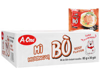 Thùng 30 gói mì bò A-One 85g