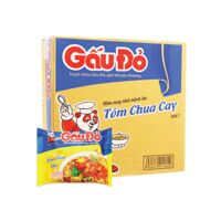 Thùng 30 gói mì Gấu Đỏ tôm chua cay 65g