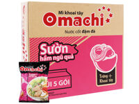 Thùng 30 gói mì khoai tây Omachi sườn hầm ngũ quả 80g