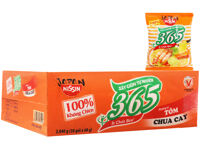 Thùng 30 gói mì không chiên Nissin 365 tôm chua cay 68g