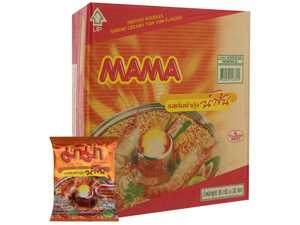 Thùng 30 gói mì Mama hương tôm sốt kem Tom Yum 55g