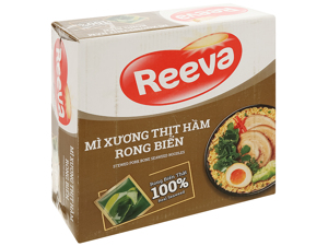 Thùng 30 gói mì Reeva xương thịt hầm rong biển gói 85g