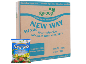 Thùng 30 gói mì xào rau thập cẩm New Way gói 80g