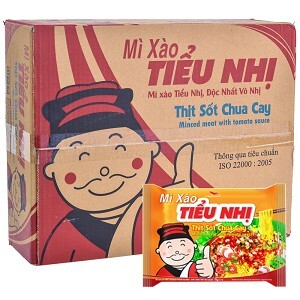 Thùng 30 Gói Mì Xào Tiểu Nhị Thịt Xốt Chua Cay 72Gr