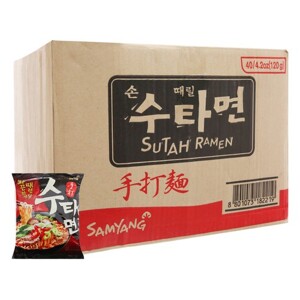 Thùng 40 gói mì bò cay Samyang Sutah Ramen 120g