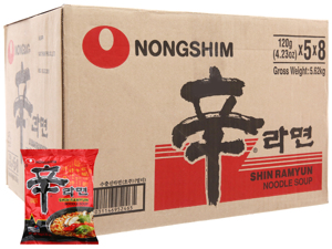 Thùng 40 gói mì cay Nongshim Shin Ramyun 120g