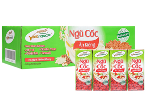 Thùng 40 hộp thức uống ngũ cốc ăn kiêng Việt Ngũ Cốc 180ml