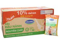 Thùng 48 bịch sữa đậu nành nguyên chất Vinamilk 220ml