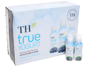 Thùng 48 chai sữa chua uống hương việt quất TH True Yogurt 180ml