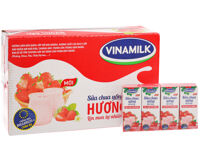 Thùng 48 hộp sữa chua uống hương dâu Vinamilk 170ml