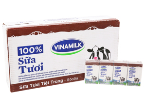 Thùng 48 hộp sữa tươi socola Vinamilk 100% Sữa Tươi 110ml