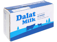 Thùng 48 hộp sữa tươi tiệt trùng có đường Dalat Milk 180ml