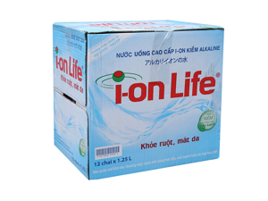 Thùng nước khoáng I-on Life - 1.25 lít, 12 chai