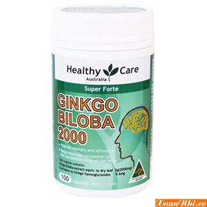 Thuốc bổ não Healthy Care Ginkgo Biloba hàm lượng 2000mg