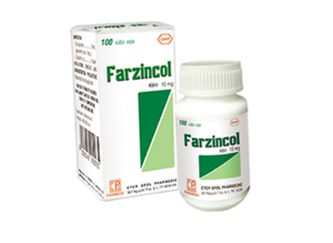 Thuốc bổ sung kẽm Farzincol 10mg Lọ 100 viên