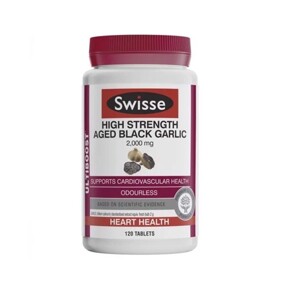 Thuốc bổ tim Swisse Ultiboost High Strength Aged Black Garlic 120 viên