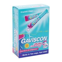 Thuốc điều trị bệnh đau, trào ngược dạ dày Gaviscon Dual Action (24 gói x 10ml/hộp)