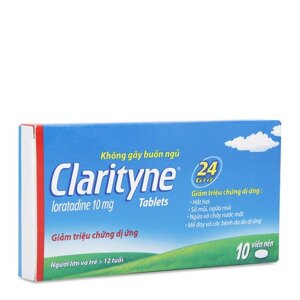 Thuốc giảm dị ứng, không gây buồn ngủ Clarityne 10mg/10 viên