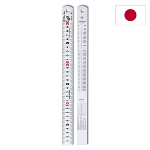 Thước lá inox mạ nhũ bạc vạch kaidan Niigata SV-30KD