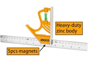Thước vuông kết hợp cán nhựa Ingco HSR530255